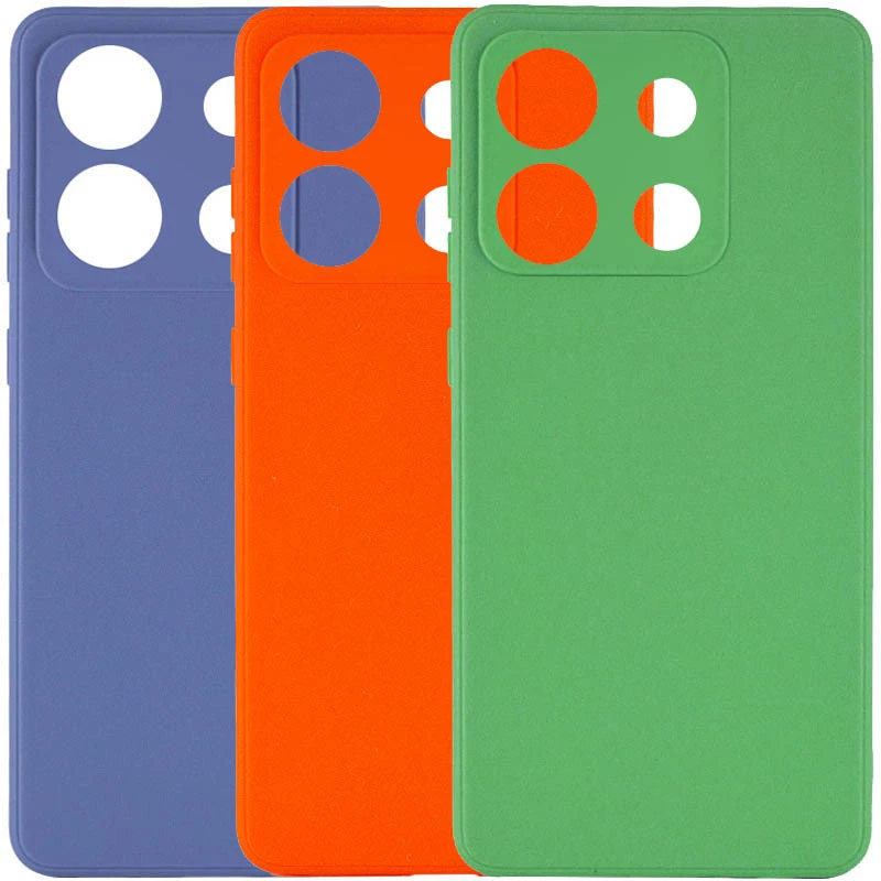 Цветной силиконовый чехол с защитой камеры для Infinix Smart 7 HD фото 1 из 1