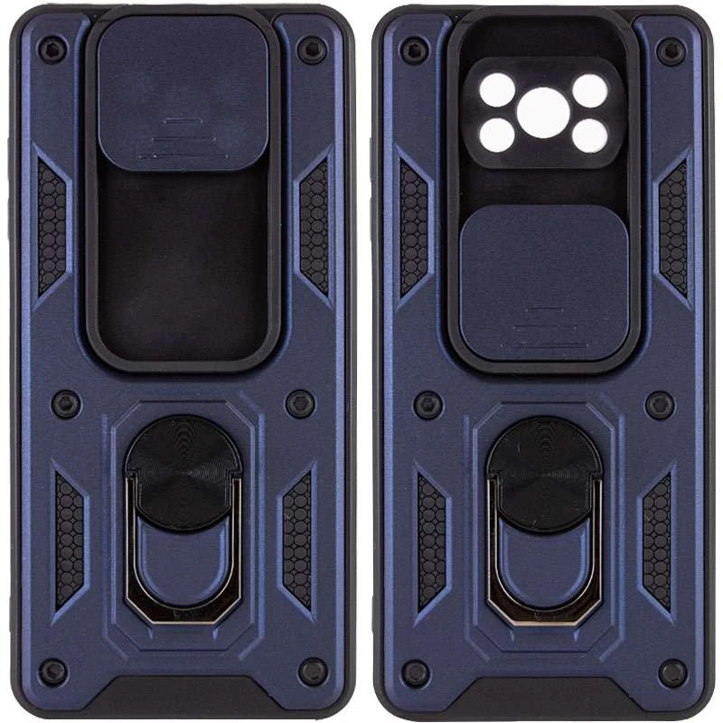

Ударопрочный чехол Serge Ring с защитой камеры для Xiaomi Poco X3 NFC / Poco X3 Pro (Синий), Синій
