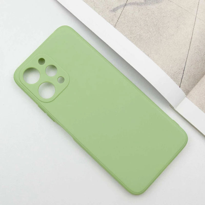 Цветной силиконовый чехол с защитой камеры для Xiaomi Redmi 12 – Фисташковый. Фото 4 из 9