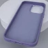Кожаный чехол Bonbon с металлическими кнопками и MagSafe на Apple iPhone 15 (6.1") – Серый / Lavender. Фото 6 из 6