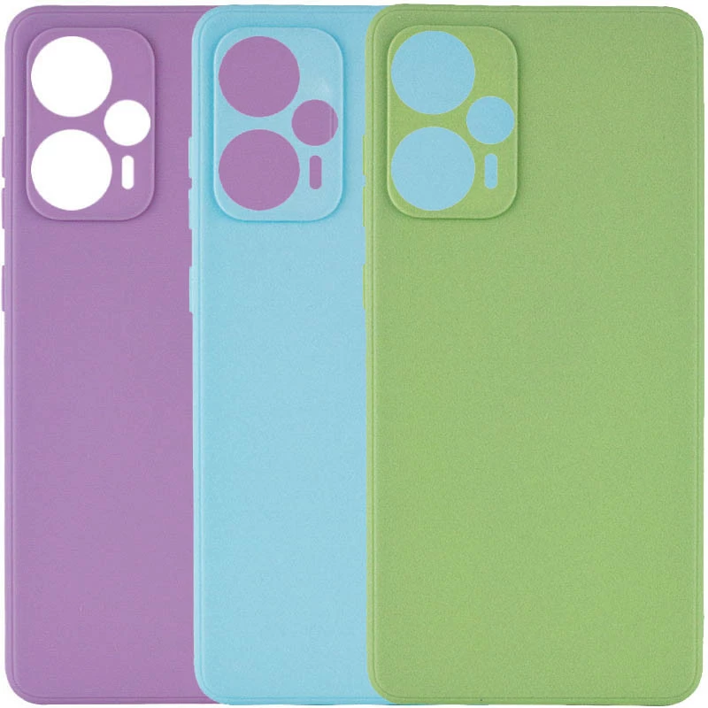 Цветной силиконовый чехол с защитой камеры для Xiaomi Poco F5 / Note 12 Turbo фото 1 из 1