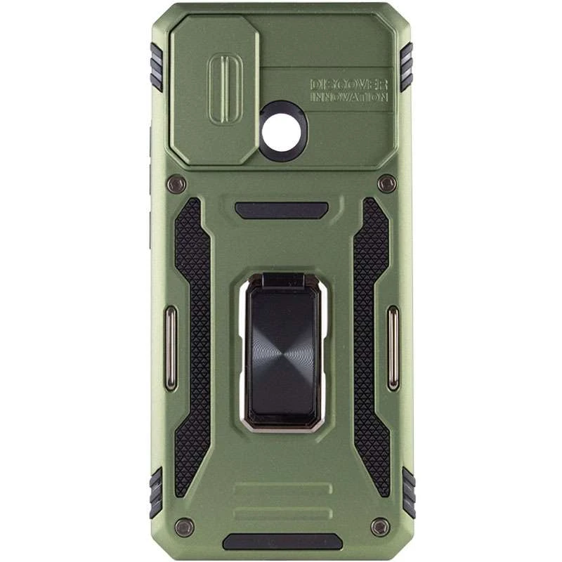 Ударостійкий чохол Square Ring зi шторкою на камеру на Xiaomi Redmi 9C – Оливковий / Army Green. Фото 2 з 6