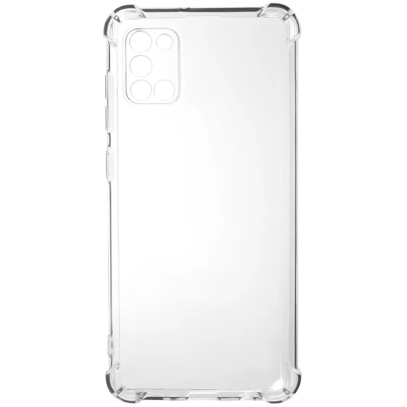 Ультратонкий силіконовий чохол GETMAN з критими бортами та камерою для Samsung Galaxy A31 – Безбарвний (прозорий). Фото 2 з 3