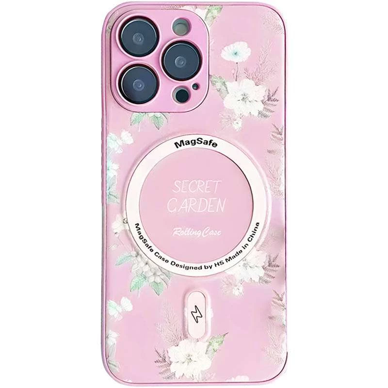 

TPU+PC чехол Secret Garden с MagSafe для Apple iPhone 13 Pro Max (6.7") (Pink)