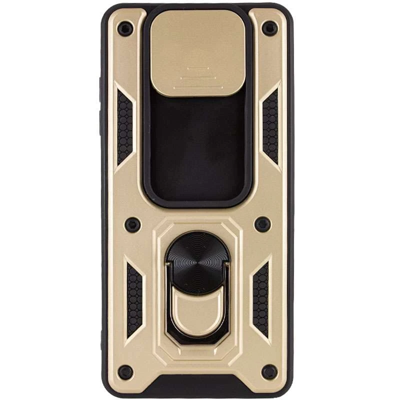 Ударопрочный чехол Serge Ring с защитой камеры для Xiaomi Poco X3 NFC / Poco X3 Pro – Золотой. Фото 3 из 5