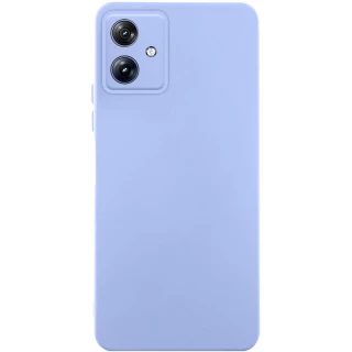 Цветной силиконовый чехол GETMAN с закрытой камерой на Motorola Moto G54 — Сиреневый / Light purple