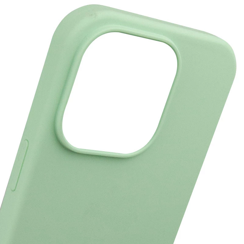 Чехол с закрытым низом Silicone Case для Apple iPhone 15 Pro Max (6.7") – Зеленый / Pistachio. Фото 5 из 7