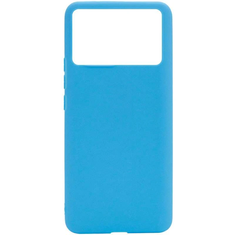Кольоровий силіконовий чохол на Xiaomi Poco X4 Pro 5G – Блакитний. Фото 2 з 7