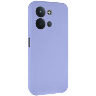 Цветной силиконовый чехол GETMAN с закрытой камерой на Xiaomi Redmi 17 — Сиреневый / Light purple