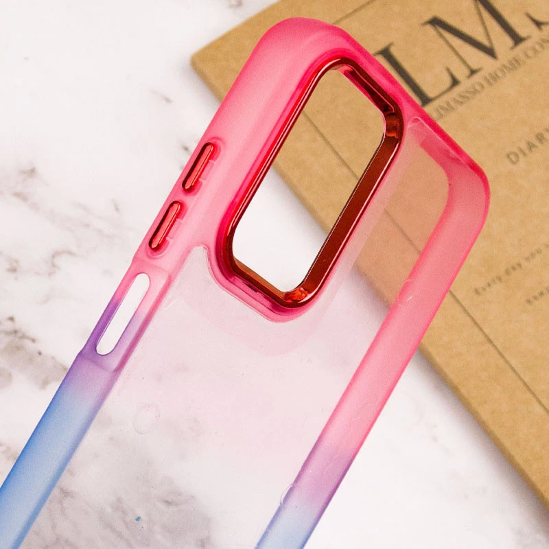 Силіконовий чохол фреш на Realme C67 4G – Синій / Рожевий. Фото 4 з 4