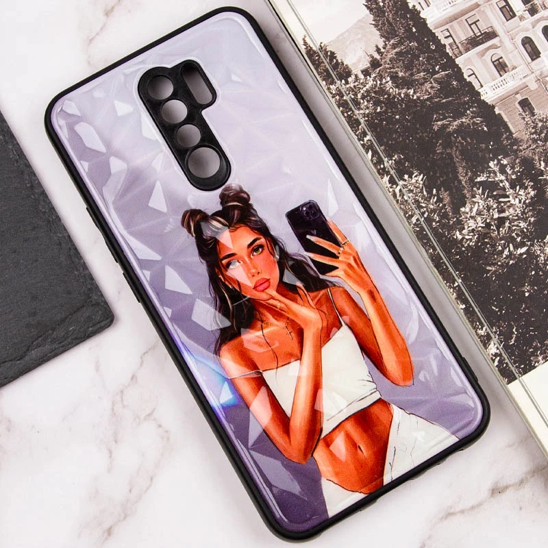 Стеклянный чехол Prisma Ladies на Xiaomi Redmi 9 – Black in White. Фото 5 из 6