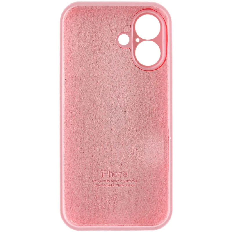 Чохол Silicone Case з захистом камери на Apple iPhone 16 Plus – Рожевий / Light pink. Фото 7 з 8