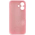 Чехол Silicone Case с защитой камеры для Apple iPhone 16 – Розовый / Light pink. Фото 7 из 8