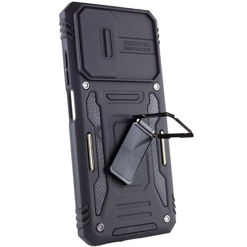 Ударостійкий чохол Square Ring зi шторкою на камеру на Xiaomi Redmi 9A – Чорний / Black. Фото 3 з 5