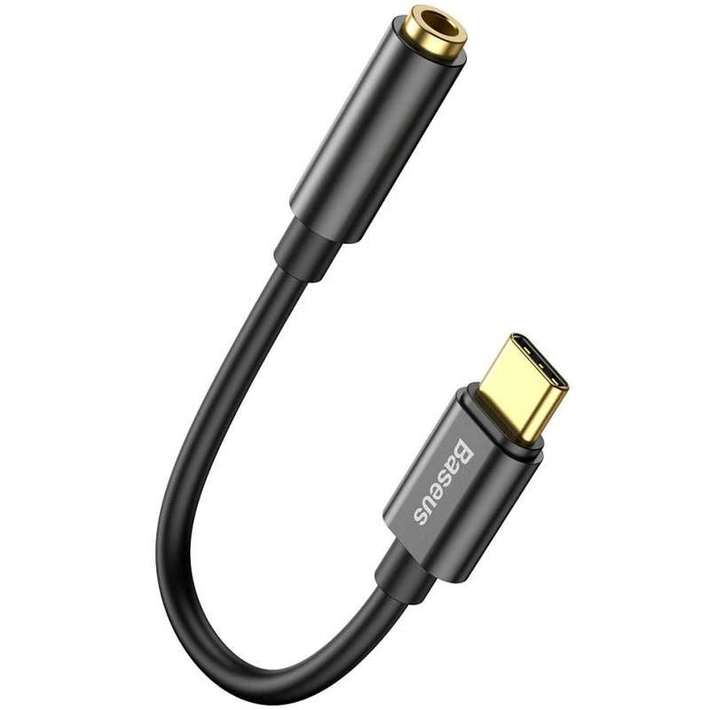 

Переходник Baseus L54 Type-C to 3.5mm (CATL54) (Черный), Чорний