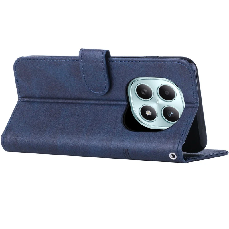 Кожаный чехол-книжка Jet Cover для Xiaomi Redmi Note 15 4G/5G (EU) – Blue. Фото 6 из 6