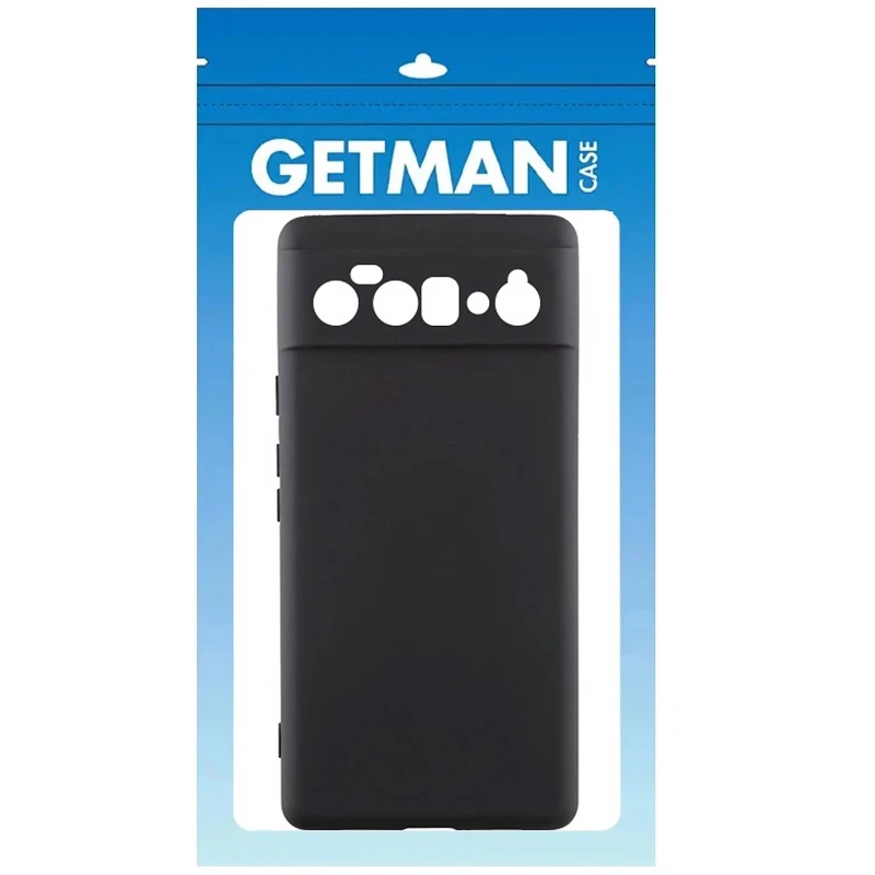 Цветной силиконовый чехол GETMAN с закрытой камерой на Samsung Galaxy A05s – Черный / Black. Фото 6 из 8