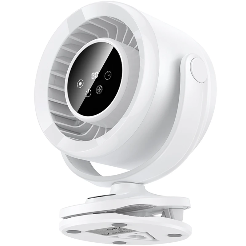 Портативный вентилятор Hoco HX608 handheld folding fan 3600 mAh – White. Фото 3 из 6