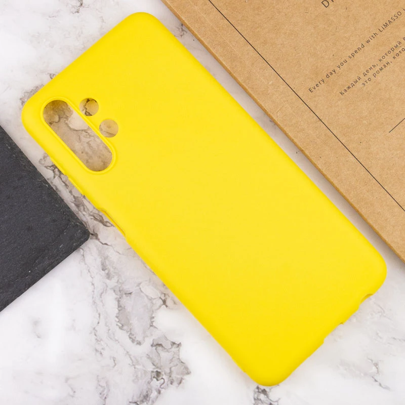 Цветной силиконовый чехол для Samsung Galaxy A13 4G – Желтый. Фото 7 из 8