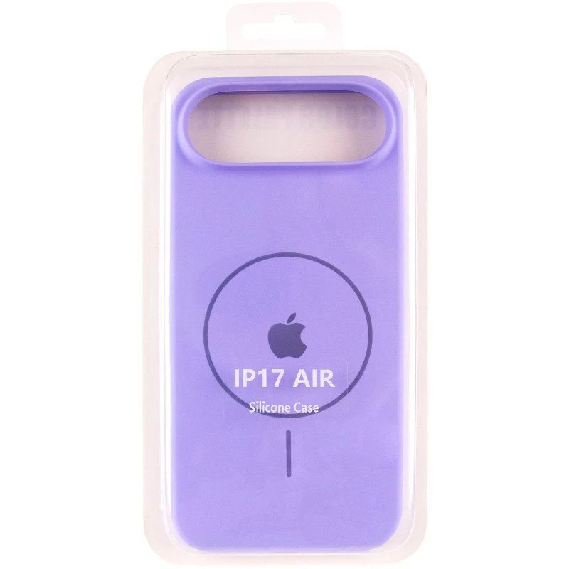 Чохол Silicone Case Full Protective (AA) V2 with MagSafe для Apple iPhone 17 Air (6.5") – Бузковий / Dasheen. Фото 12 з 13