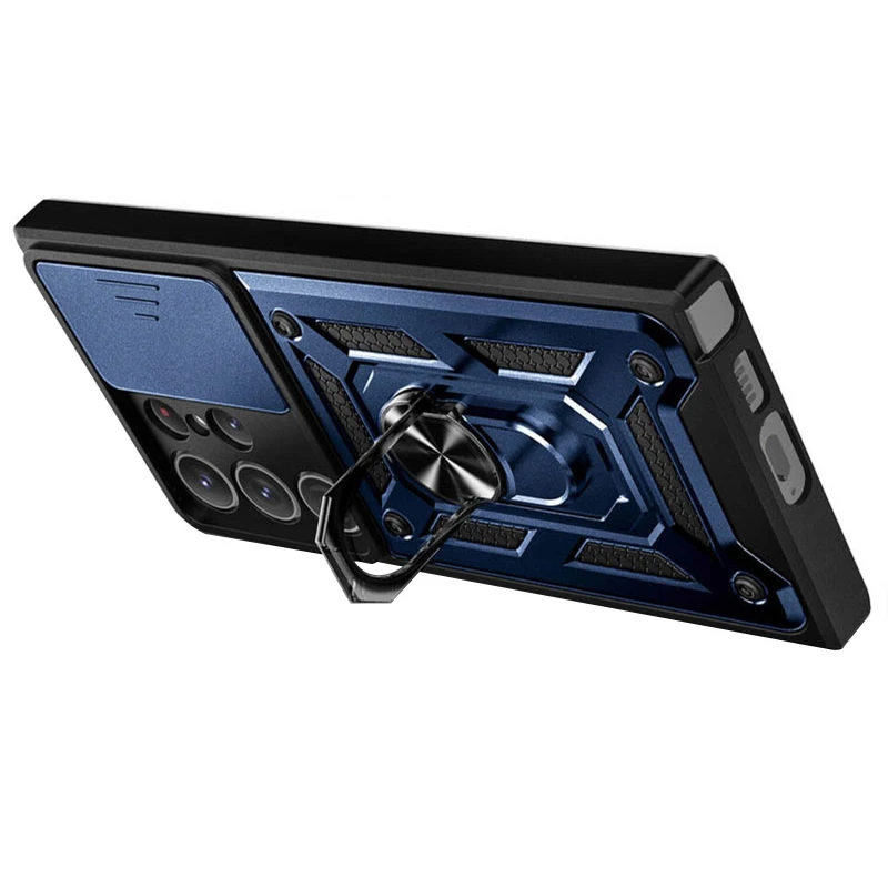 Удароміцний чохол Ummi Camshield Serge Ring (in box) для Samsung Galaxy S25 Ultra – Синій / Navy. Фото 3 з 3