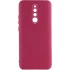 Цветной силиконовый чехол GETMAN с закрытой камерой на Xiaomi Redmi 8 – Бордовый / Marsala. Фото 1 из 3
