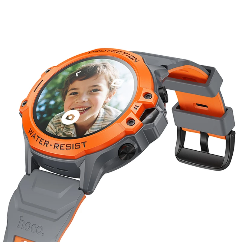 Дитячий cмарт-годинник Hoco Y107 4G with call function – Orange. Фото 3 з 4