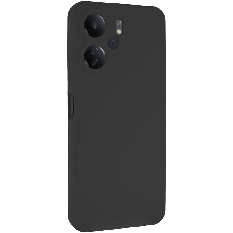 Чохол Silicone Case Lakshmi Premium із закритою камерою для Xiaomi Redmi 13C – Чорний / Black. Фото 1 з 9
