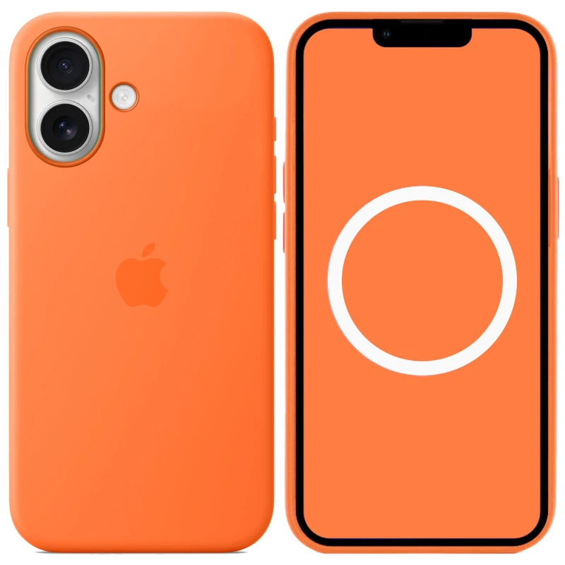Чохол Silicone case (AAA) with Magsafe and Animation для Apple iPhone 17 (6.3") – Orange. Фото 1 з 2