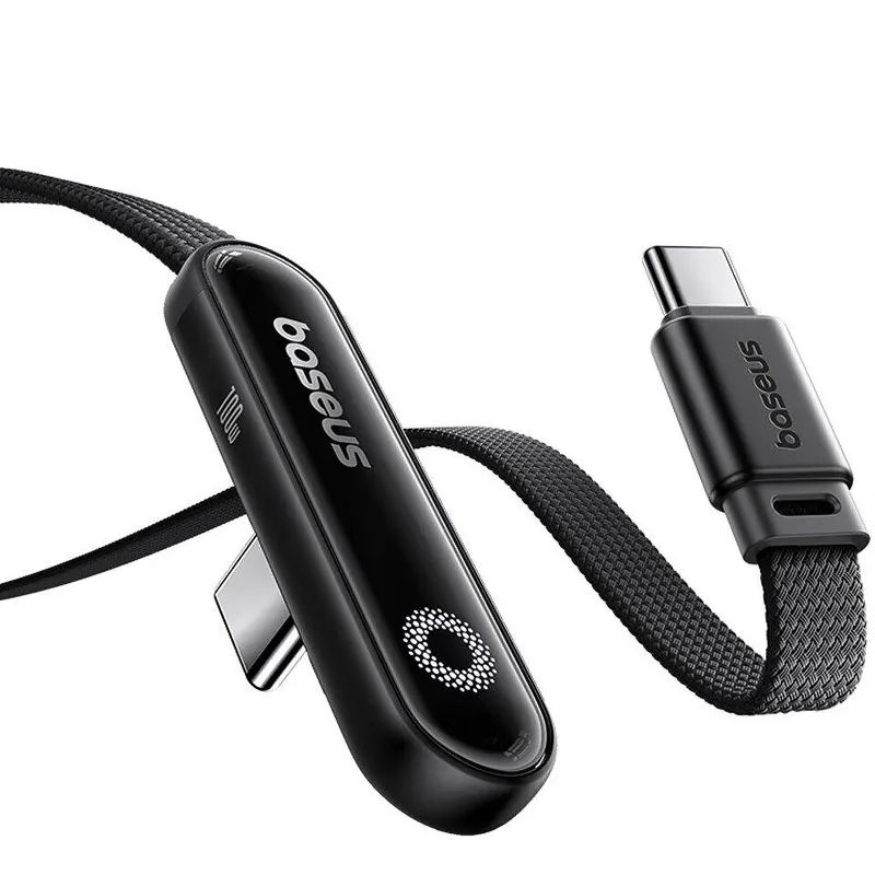 Дата кабель Baseus MVP 3 Type-C to Type-C 100W (1m) (P10382500121) – Cosmic Black. Фото 3 з 4