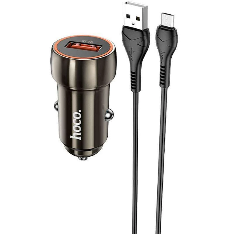 

АЗП Hoco Z46 Blue whale QC3.0 + MicroUSB