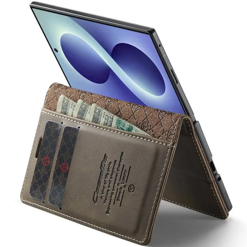 Шкіряний чохол-книжка CaseMe Velvet Matte для Samsung Galaxy Z Fold8 – Coffee. Фото 4 з 6