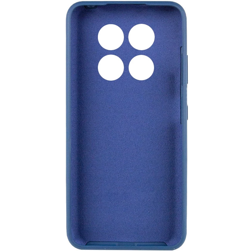 Чехол Silicone Case с закрытым низом и защитой камеры для Xiaomi Redmi Note 14 Pro 4G – Синий / Navy blue. Фото 2 из 4