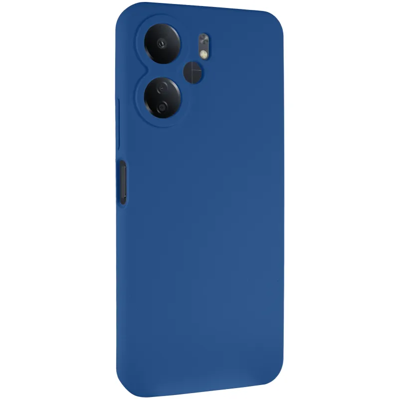 Чохол Silicone Case Lakshmi Premium із закритою камерою для Xiaomi Redmi 13C – Синій / Denim Blue. Фото 1 з 6