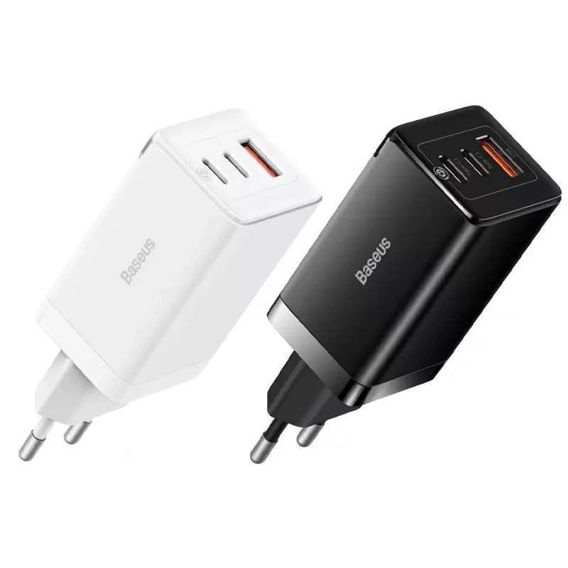 

МЗП Baseus GaN5 Pro 65W 2Type-C+USB 100W EU (CCGP12020)