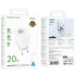 МЗП Borofone BA93A Lustrous PD20W+QC3.0 (1USB-A/1C) + кабель Type-C to Type-C – White. Фото 5 з 5