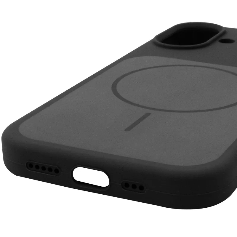 Чохол Silk Duo Color (AA) NO LOGO with Magnetic Fit для Apple iPhone 17 (6.3") – Black. Фото 9 з 9