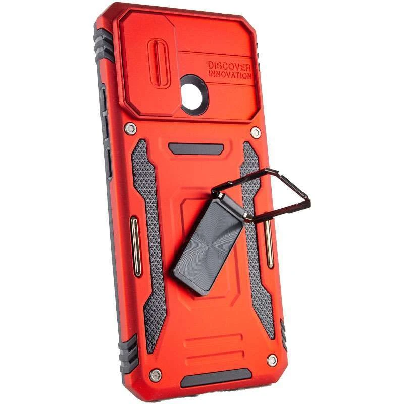 Ударостійкий чохол Square Ring зi шторкою на камеру на Xiaomi Redmi 9C – Червоний / Red. Фото 3 з 6