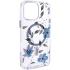 TPU+PC чехол Clear Garden with MagSafe для Apple iPhone 17 Pro (6.3") – Blue Blossom. Фото 1 из 12