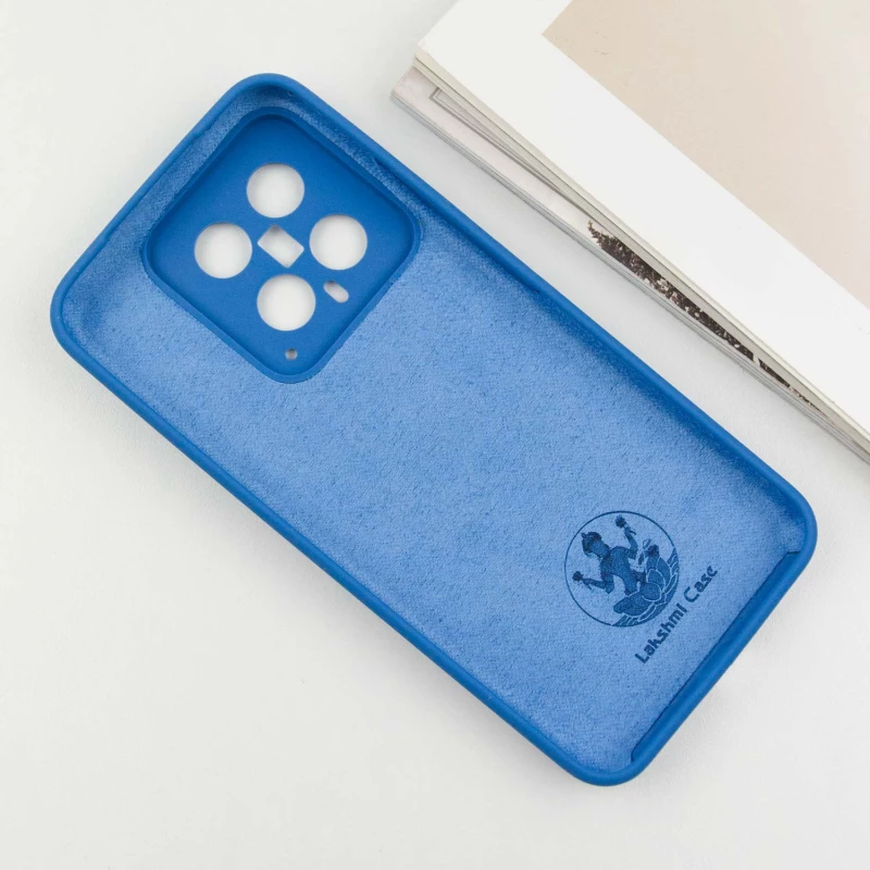 Чохол Silicone Case Lakshmi Plus з закритою камерою на Xiaomi 14 – Синій / Navy Blue. Фото 5 з 7