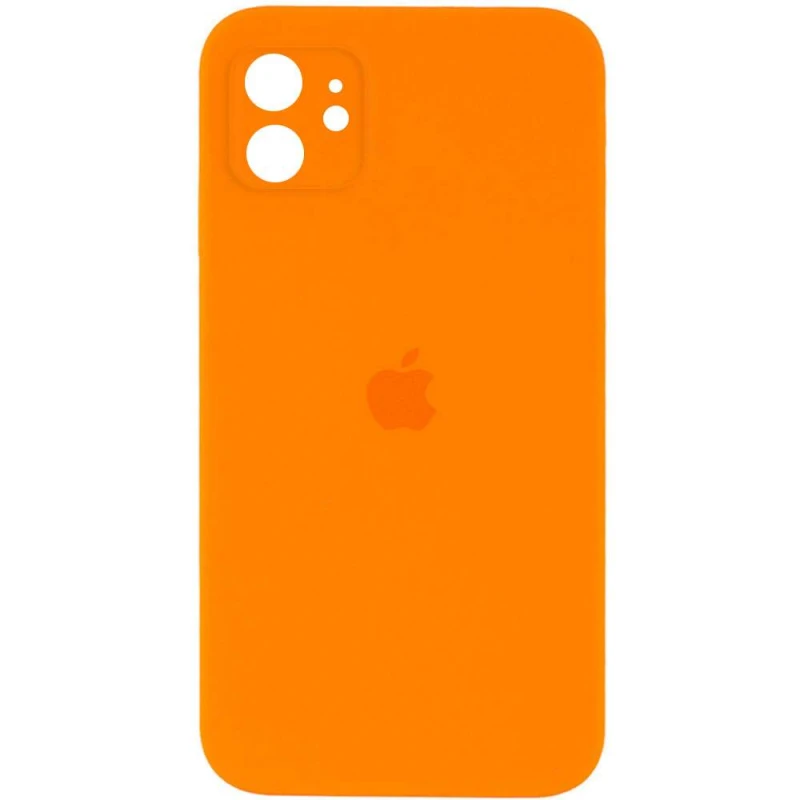 

Чехол Silicone Case Square с защитой камеры для Apple iPhone 11 (6.1") (Оранжевый / Bright Orange), Помаранчевий / bright orange