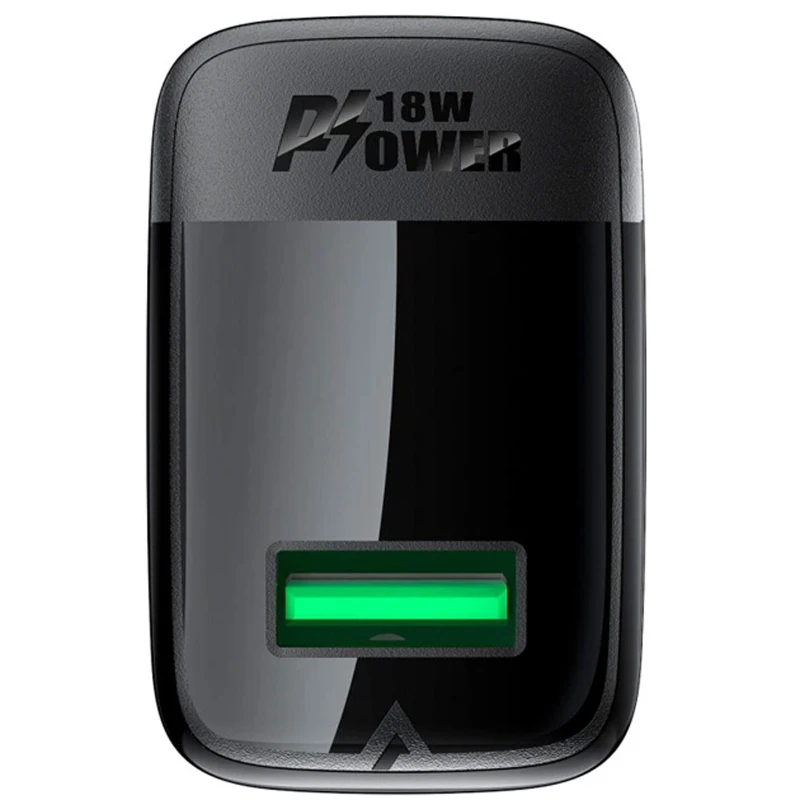 СЗУ Acefast A90 QC3.0 18W (1USB-A) – Black. Фото 3 из 4
