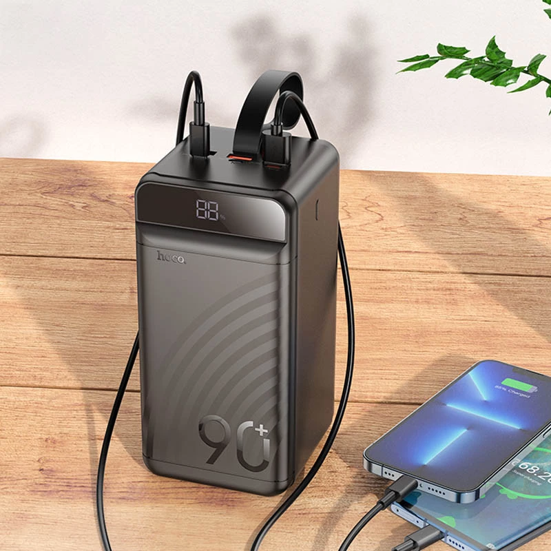 Портативний зарядний пристрій Power Bank Hoco J123D Element 22.5W+PD20W 90000 mAh – Black. Фото 8 з 8
