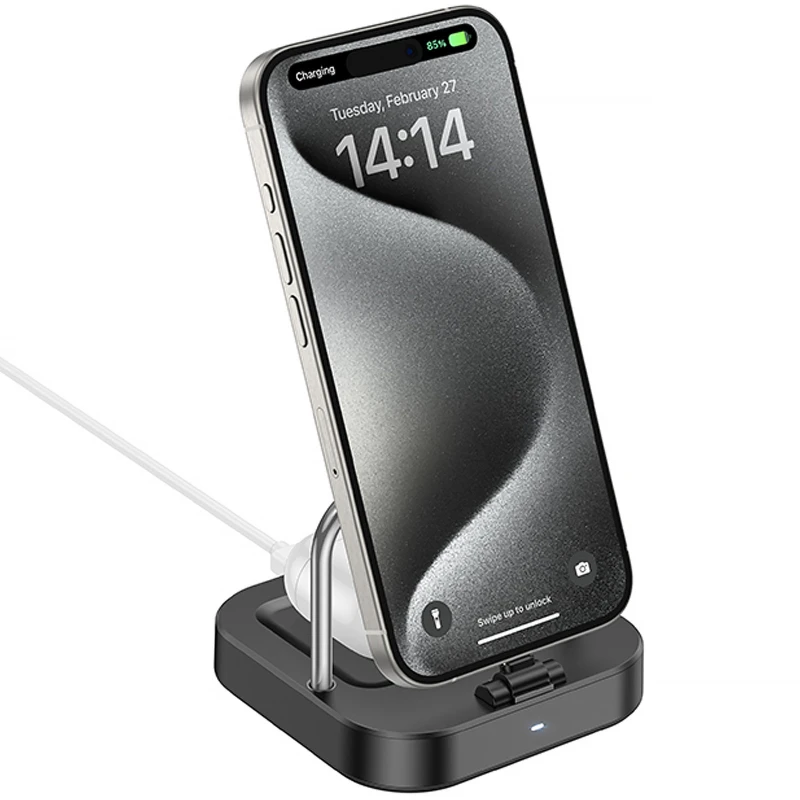 БЗУ Hoco CQ16B Astute 2in1 15W – Black. Фото 1 из 4