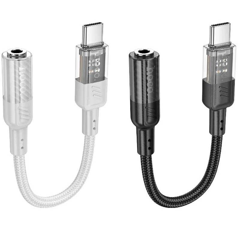 Перехідник Aux Hoco LS37 Spirit transparent external sound card Type-C to 3.5mm фото 1 з 1