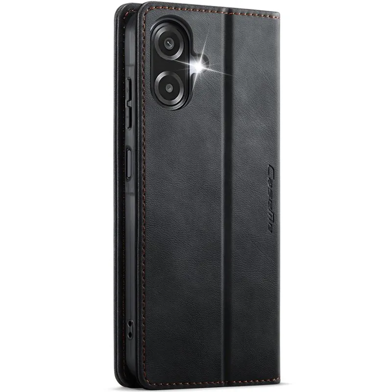 Шкіряний чохол-книжка CaseMe Nappa leather для Samsung Galaxy A06 – Black. Фото 3 з 10