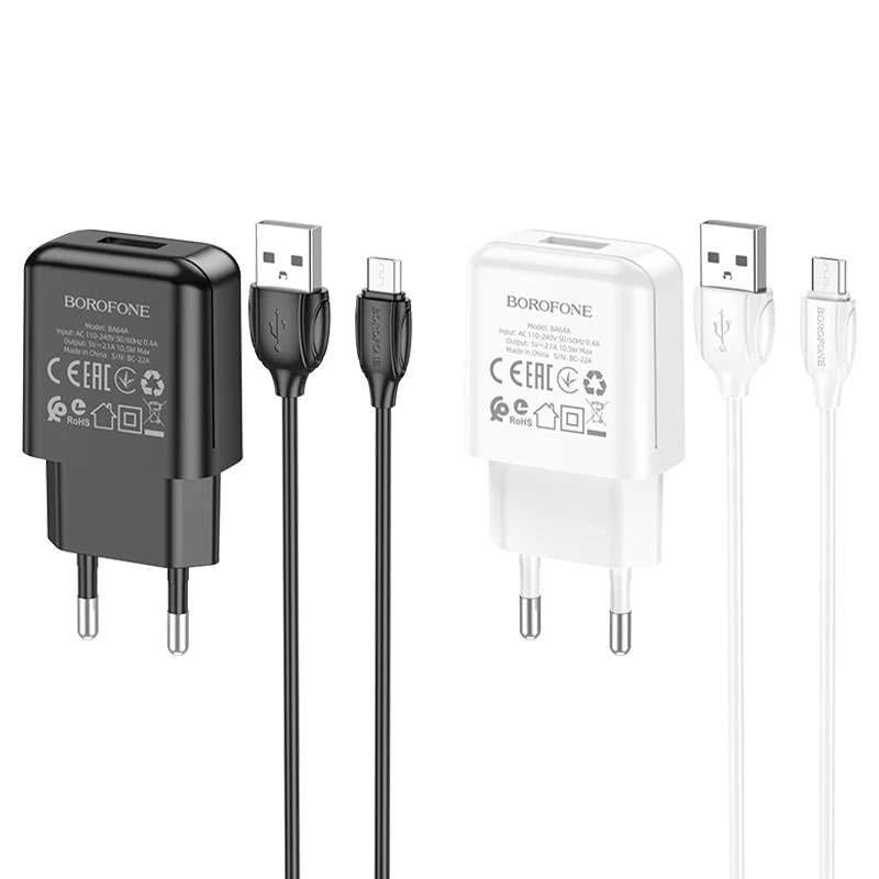 

МЗП Borofone BA64A Single port + MicroUSB