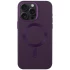 Шкіряний чохол Bonbon з металевими кнопками та MagSafe на Apple iPhone 12 Pro Max (6.7") – Фіолетовий / Dark Purple. Фото 2 з 8