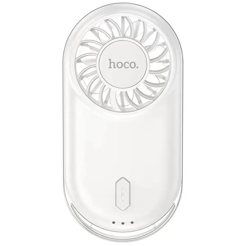 Портативний вентилятор Hoco HX611 ultra-thin pocket 900 mAh – Milky White. Фото 1 з 2