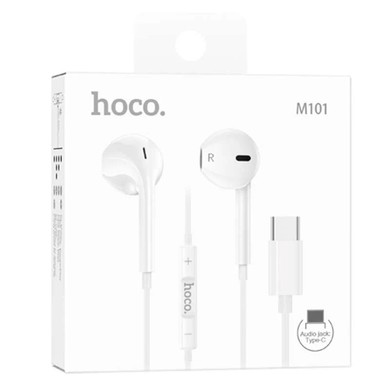 Стерео наушники Hoco M101 Type-C – White. Фото 6 из 6